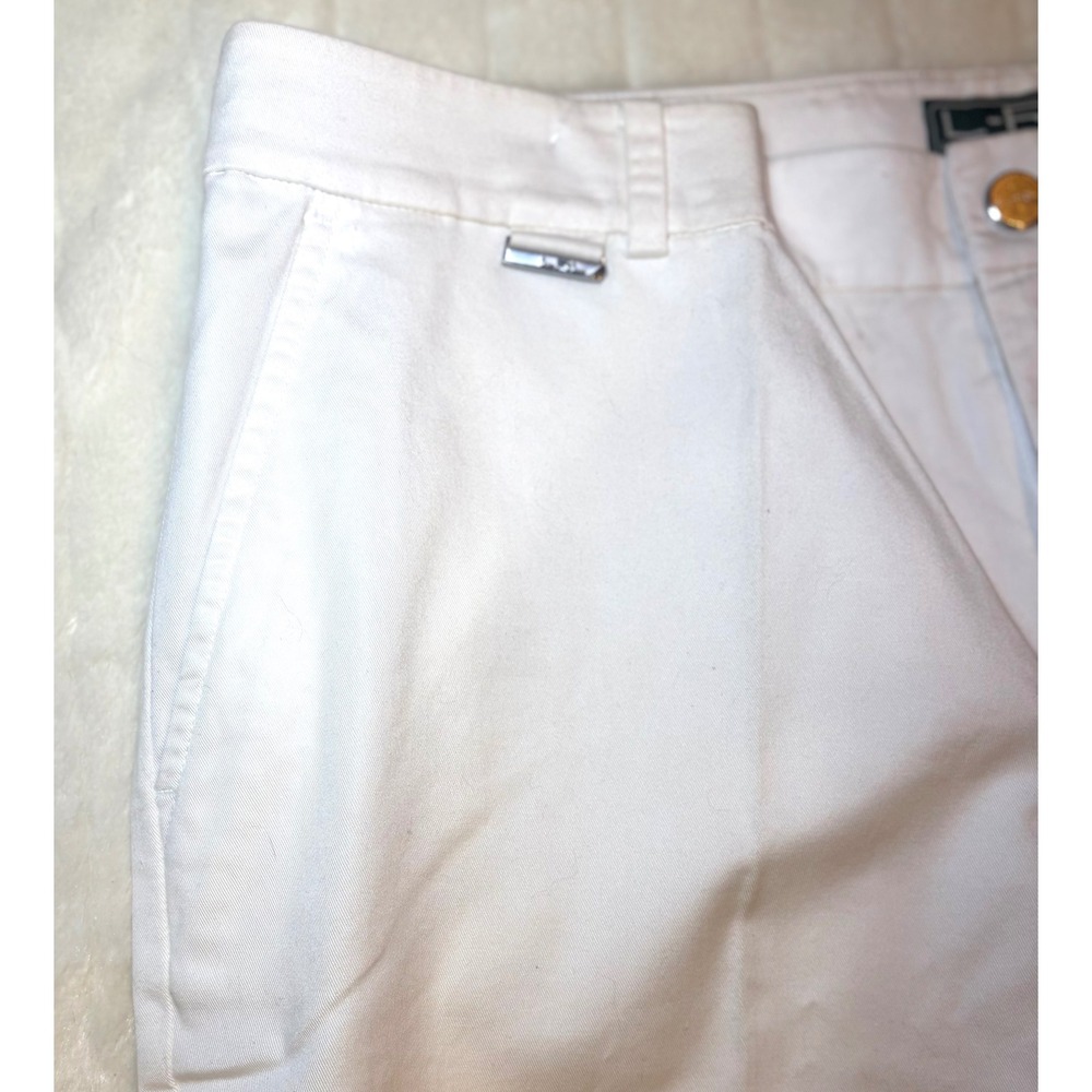 Lauren Ralph Lauren Active White Bermuda Shorts Womens 12 Stretch Chino Golf - Picture 3 of 12
